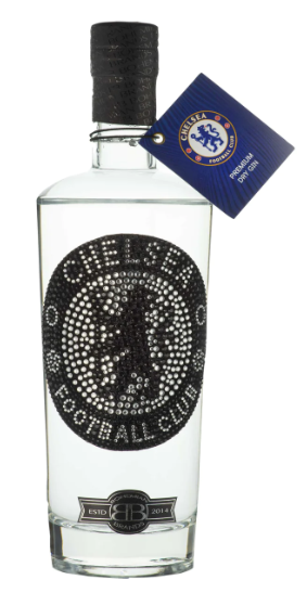 Chelsea FC Black Crystal Gin | 700ML at CaskCartel.com
