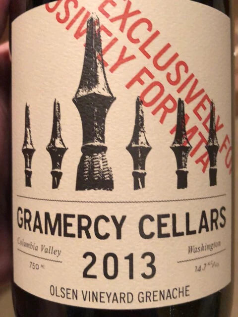 2013 | Gramercy Cellars | Olsen Vineyard Grenache at CaskCartel.com