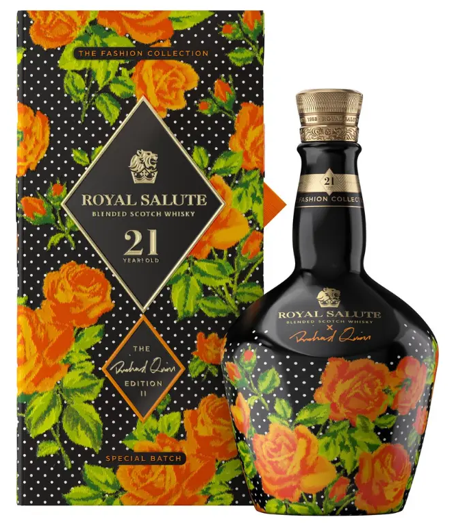 Chivas Royal Salute 21 Year Old Orange Roses Richard Quinn Edition II Blended Scotch Whisky