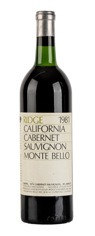 1981 | Ridge Vineyards | Monte Bello at CaskCartel.com
