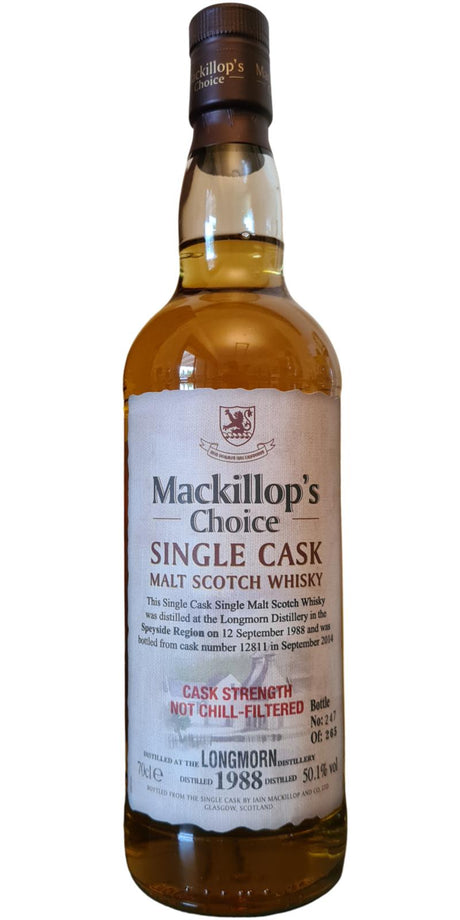 Longmorn 28 Year Old 1988 - Mackillop's Choice Whiskey | 700ML at CaskCartel.com