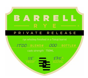 Barrell Rye Private Release Finished in a Tokaji Barrel at CaskCartel.com