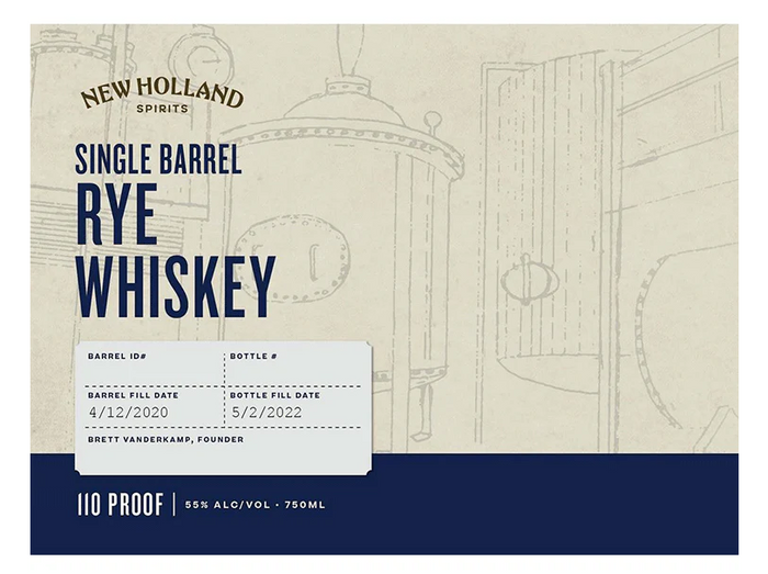 New Holland Single Barrel Rye Whiskey