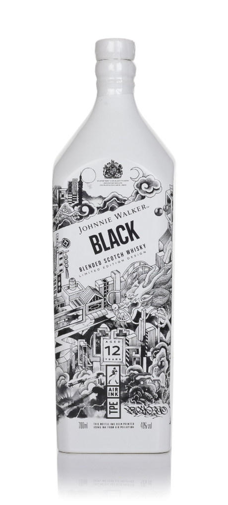 Johnnie Walker Black Label 12 Year Old - Air Ink Taipei Edition Blended Scotch Whisky | 700ML at CaskCartel.com