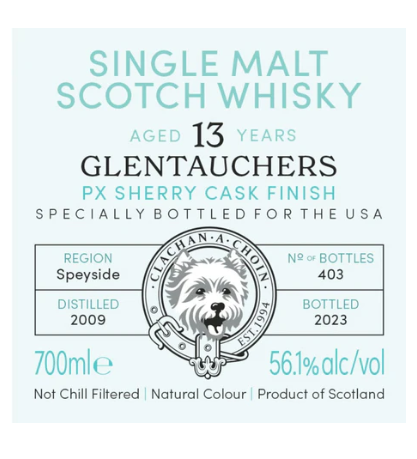 Murray McDavid Glentauchers 13 Year Old PX Sherry Cask Finish Single Malt Scotch Whisky | 700ML