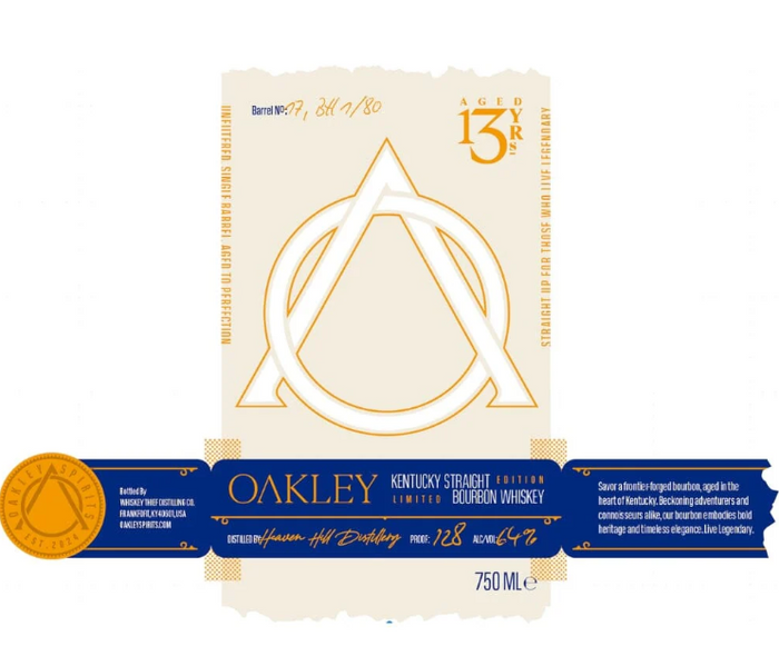 Oakley 13 Year Old Limited Edition Straight Bourbon Whiskey