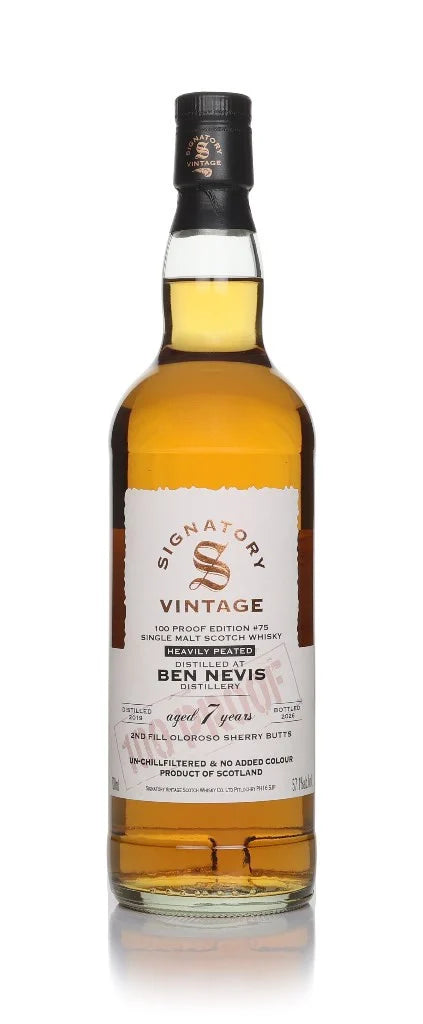 Ben Nevis Heavily Peated 7 Year Old 2019 - 100 Proof Edition #75 (Signatory) Single Malt Scotch Whisky | 700ML at CaskCartel.com