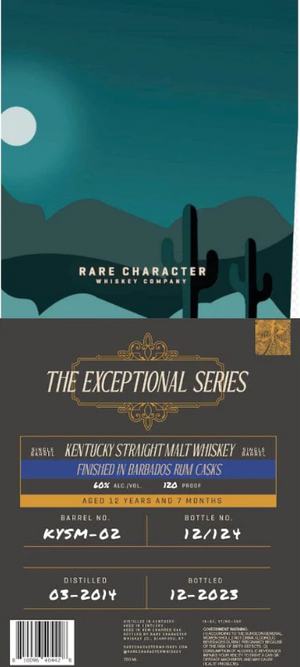 Rare Character The Exceptional Series Finished in Barbados Rum Casks Straight Malt Whiskey at CaskCartel.com