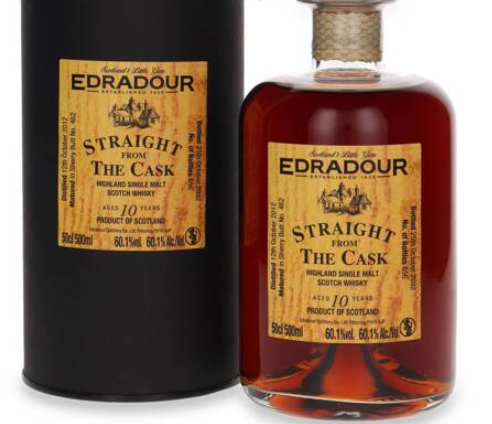 Edradour 10 Year Old (D.2012, B.2022) Straight From The Cask (Sherry Butt) | 500ML at CaskCartel.com
