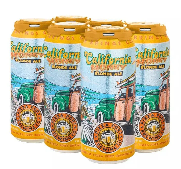 Pizza Port Brewing Co. California Honey Blonde Ale Beer | (6)*473ML at CaskCartel.com