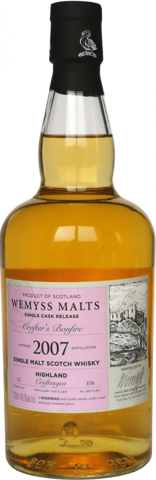 Croftengea 2007 Wy Crofter's Bonfire Single Malt Scotch Whisky | 700ML at CaskCartel.com