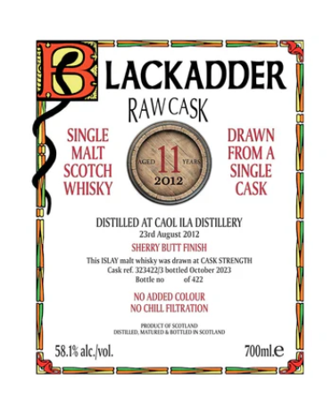 Blackadder Raw Cask Caol Ila 11 Year Old 2012 Single Malt Scotch Whisky | 700ML at CaskCartel.com