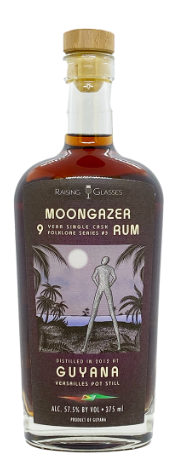 Raising Glasses | Moongazer | 9 Year Old | Guyana Versailles Pot Still Rum | 375ML at CaskCartel.com