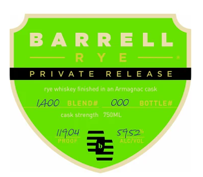 Barrell Rye Private Release Finished in an Armagnac Cask