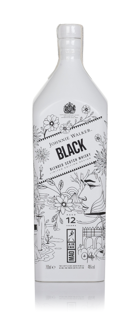 Johnnie Walker Black Label 12 Year Old - Air Ink Madrid Edition Blended Scotch Whisky | 700ML at CaskCartel.com