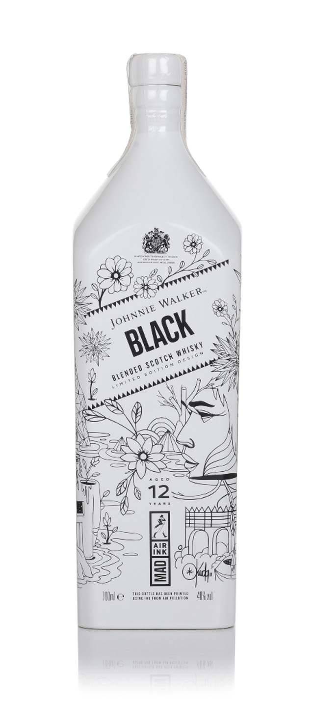 Johnnie Walker Black Label 12 Year Old - Air Ink Madrid Edition Blended Scotch Whisky | 700ML at CaskCartel.com