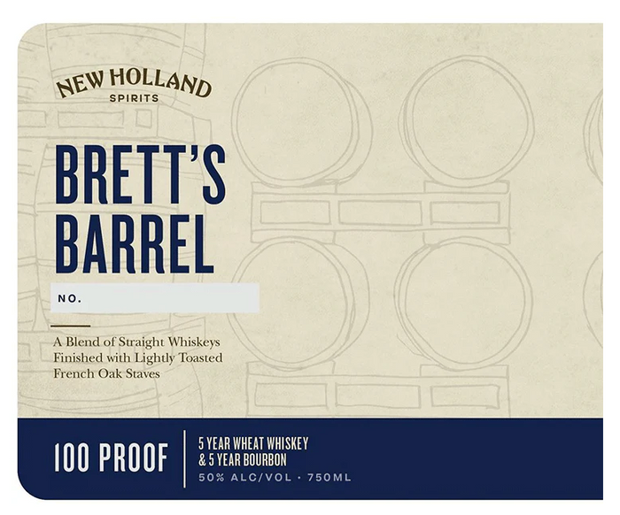 New Holland Spirits Brett’s Barrel Finished with Lightly Toasted French Oak Staves Blend of Straight Whiskeys