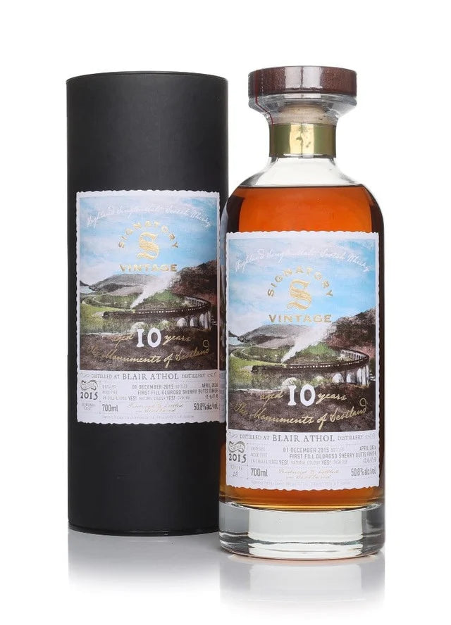 Blair Athol 10 Year Old 2015 - The Monuments of Scotland (Signatory) Single Malt Scotch Whisky | 700ML at CaskCartel.com