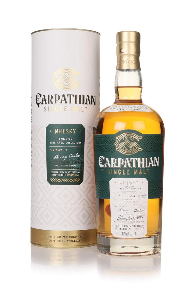 Carpathian Single Malt Shiraz Cask Finish Romanian Wine Cask Collection Whisky | 700ML at CaskCartel.com