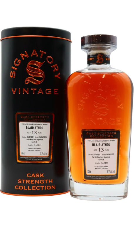 Blair Athol Signatory Vintage Cask Strength - Ruby Port Cask #6 Whisky 13 Year Old Single Malt Scotch Whisky | 700ML at CaskCartel.com