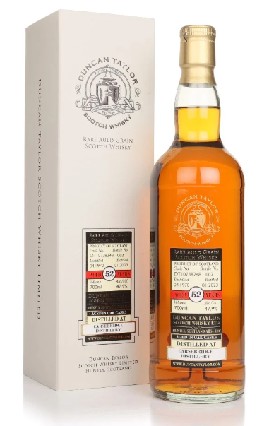 Carsebridge 52 Year Old 1970 Cask #DT10738248 Rare Auld Duncan Taylor Grain Scotch Whisky | 700ML at CaskCartel.com