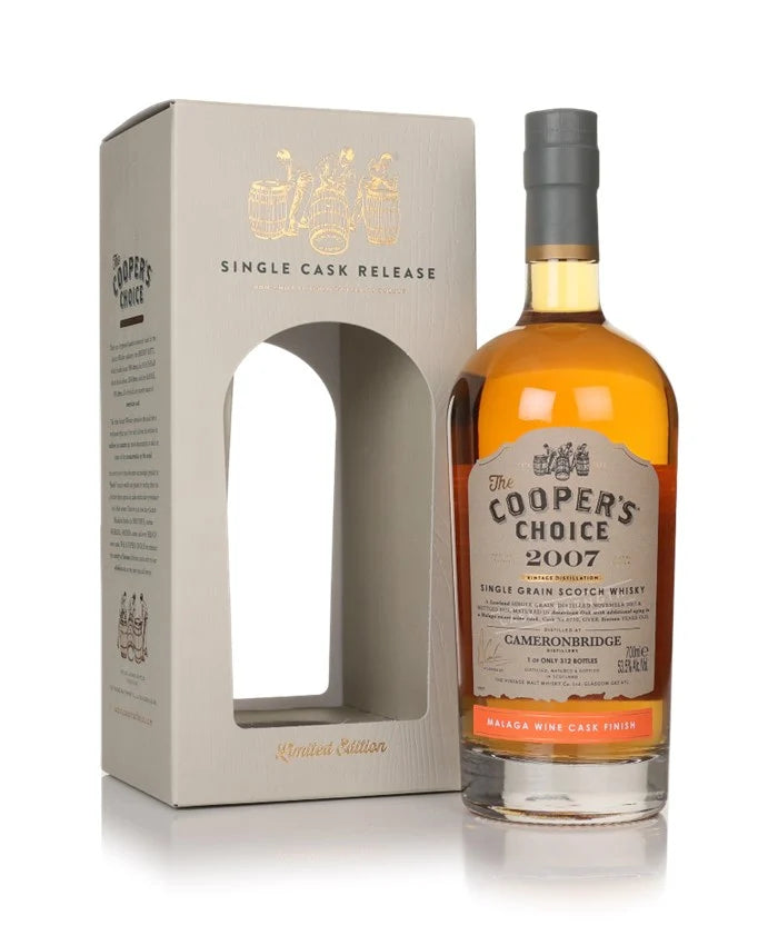 Cameronbridge 16 Year Old 2007 Cask #0770 The Cooper's Choice Single Grain Scotch Whisky | 700ML at CaskCartel.com