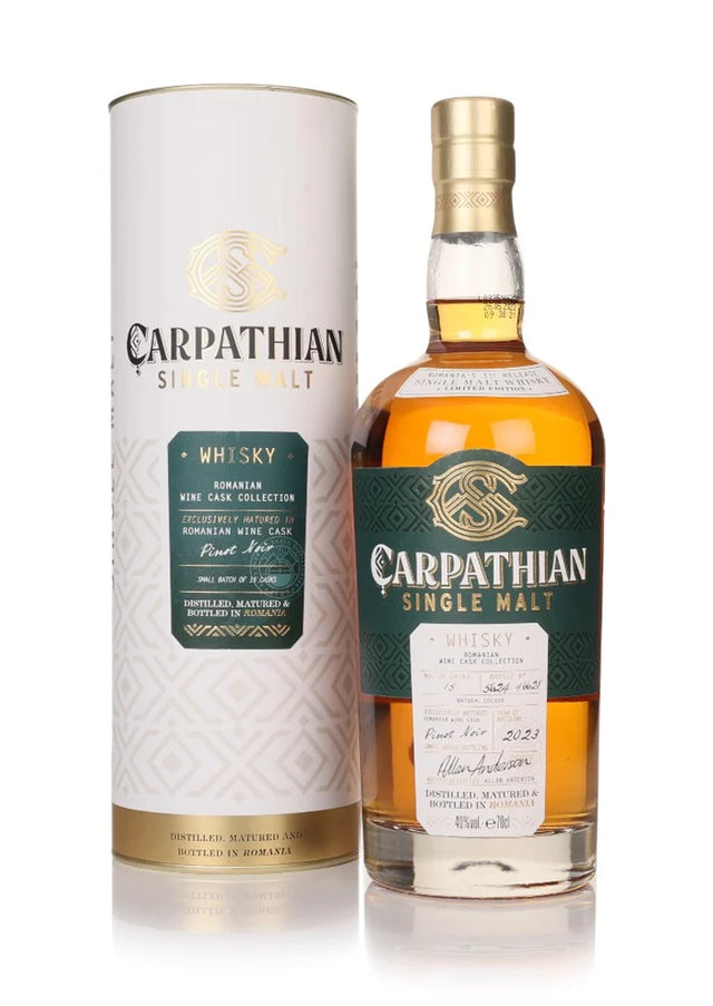 Carpathian Single Malt Pinot Noir Cask Finish Romanian Wine Cask Collection Whisky | 700ML at CaskCartel.com