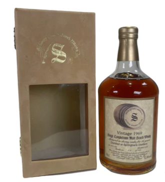 1969 Signatory Vintage Springbank 26 Year Old Single Malt Scotch Whiskey