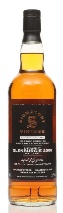 Glenburgie 15 Year Old 2008 Exceptional Cask 100 Proof Edition #2 Signatory Single Malt Scotch Whisky | 700ML at CaskCartel.com