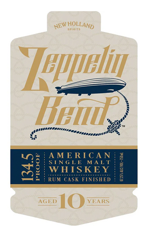 New Holland Zeppelin Bend 10 Year Old Single Barrel Rum Cask Finish American Single Malt Whiskey at CaskCartel.com