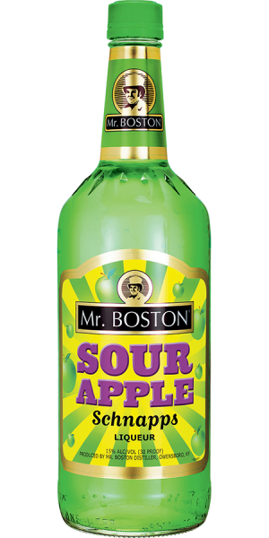 Mr Boston Sour Apple Schnapps at CaskCartel.com