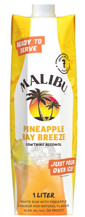 Malibu premix Pineapple Bay Breeze | 1L at CaskCartel.com