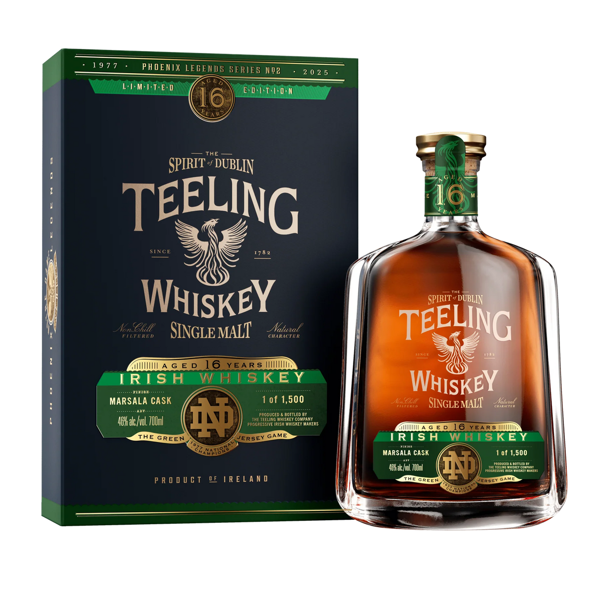 Teeling Notre Dame Phoenix Legends Series #02 16 Year Old Single Malt Irish Whiskey at CaskCartel.com
