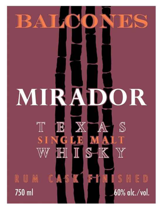 Balcones 4 Year Old Mirador Texas Rum Cask Finished Single Malt Whisky