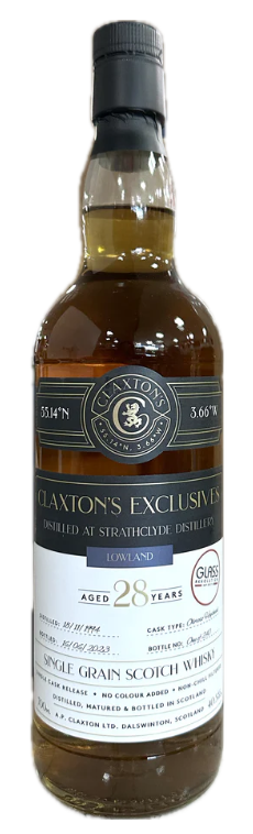Claxtons Exclusives Distilled At Strathclyde Lowland 28 Year Old Single Grain Scotch Whisky | 700ML at CaskCartel.com