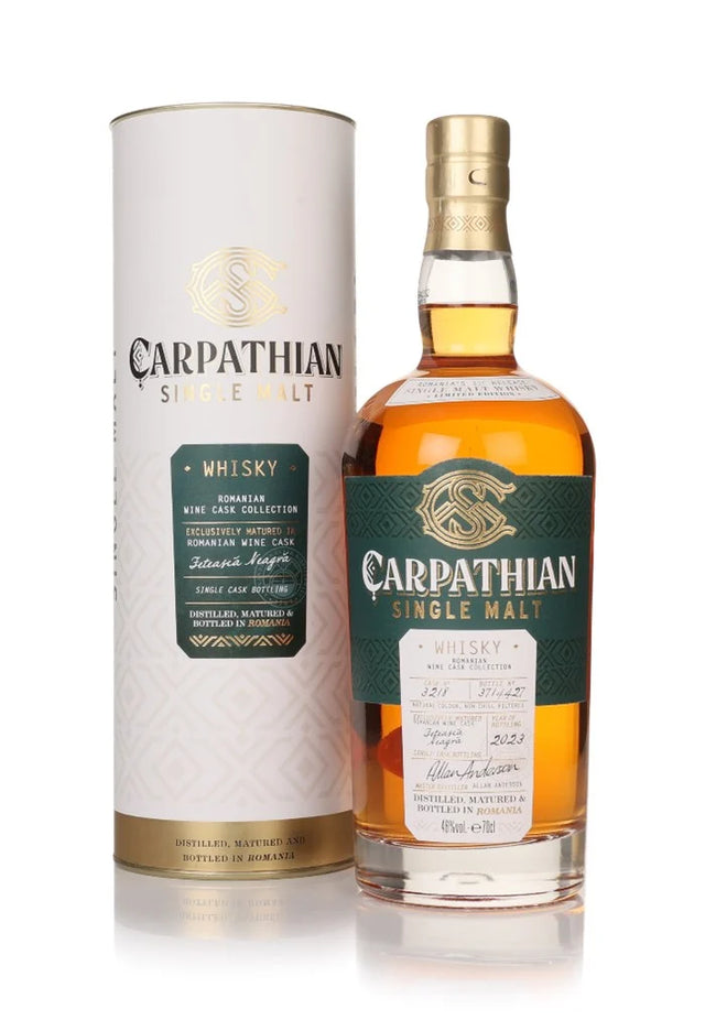 Carpathian Single Malt Feteasca Neagra Cask Finish Romanian Wine Cask Collection Whisky | 700ML at CaskCartel.com