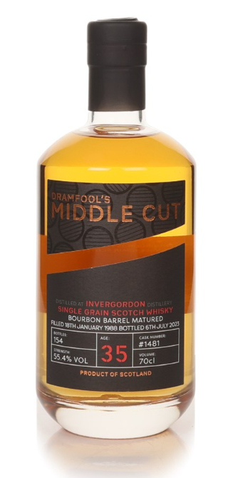 Invegordon 35 Year Old 1988 Cask #1481 Middle Cut Dramfool Single Grain Scotch Whisky | 700ML