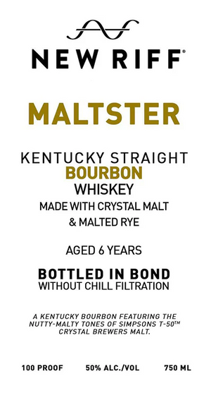 New Riff 6 Year Old Maltster With Crystal Malt & Malted Rye Bottled in Bond Kentucky Straight Bourbon Whiskey at CaskCartel.com