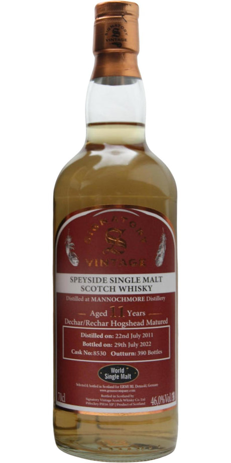 Mannochmore 2011 Signatory Vintage 8 Year Old World Single Malt Scotch Whisky | 700ML at CaskCartel.com