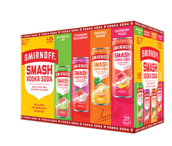 Smirnoff Smash Soda Variety Pack Vodka | (8)*355ML