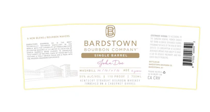 Bardstown Bourbon Single Barrel Bourbon Finished in a Cabernet Barrel at CaskCartel.com