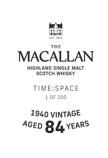 The Macallan Time Space 84 Year Old 1940 Vintage Single Malt Scotch Whisky | 700ML at CaskCartel.com