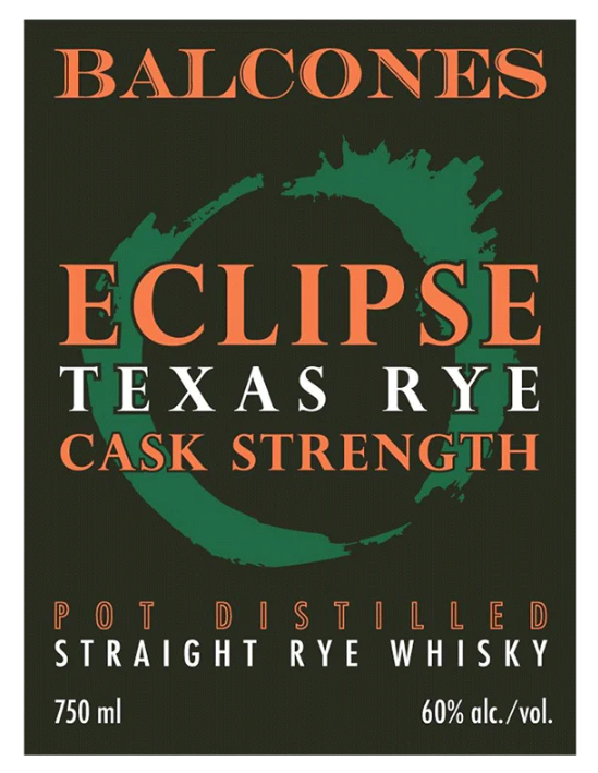 Balcones Eclipse Cask Strength Texas Straight Rye Whisky