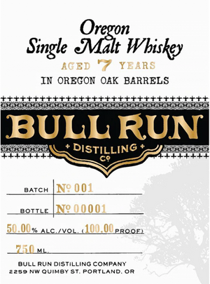 Bull Run 7 Year Old Aged in Oregon Oak Barrels Oregon Single Malt Whisky at CaskCartel.com