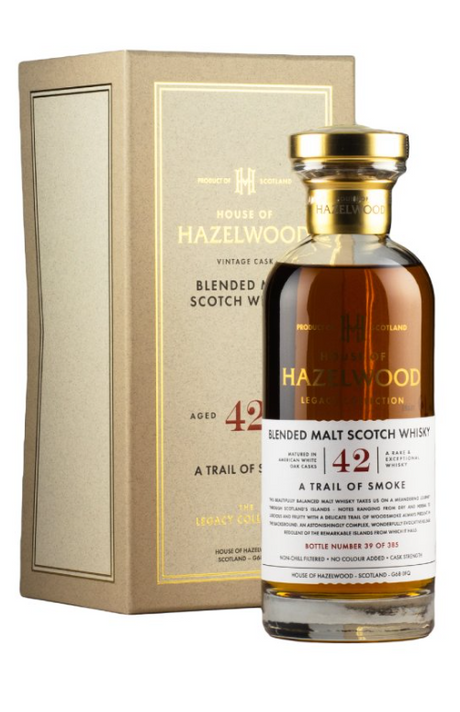 A Trail of Smoke 42 Year Old House of Hazelwood Legacy Collection Blended Malt Scotch Whisky | 700ML at CaskCartel.com