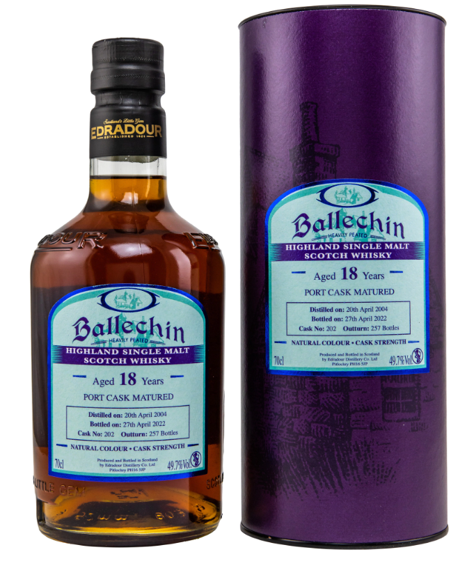 Ballechin 2004 Single Port Cask 18 Year Old #202 Single Malt Scotch Whisky | 700ML