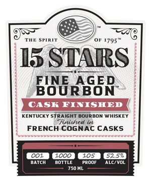 15 Stars Kentucky Finished in French Cognac Casks Straight Bourbon Whisky at CaskCartel.com