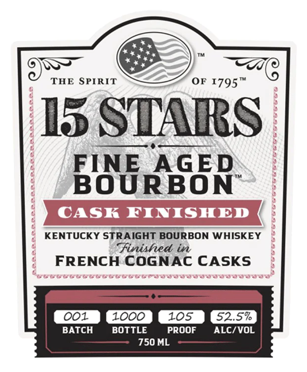 15 Stars Kentucky Finished in French Cognac Casks Straight Bourbon Whisky
