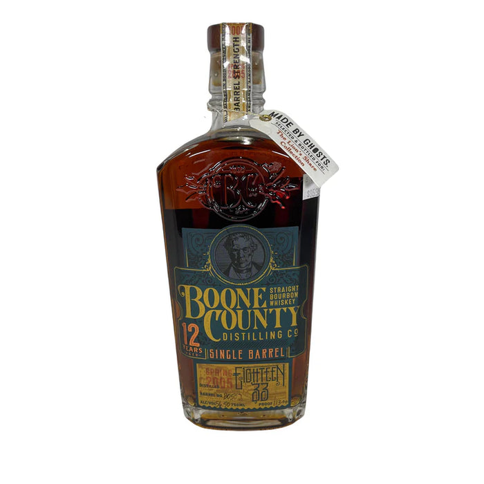 Boone County 12 Year Old Single Barrel Barrel Strength Bourbon Made by Ghosts Lion's Share Pick 113 Proof