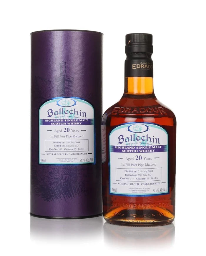 Ballechin 20 Year Old 2004 Cask #347 Port Pipe Cask Single Malt Scotch Whisky | 700ML at CaskCartel.com
